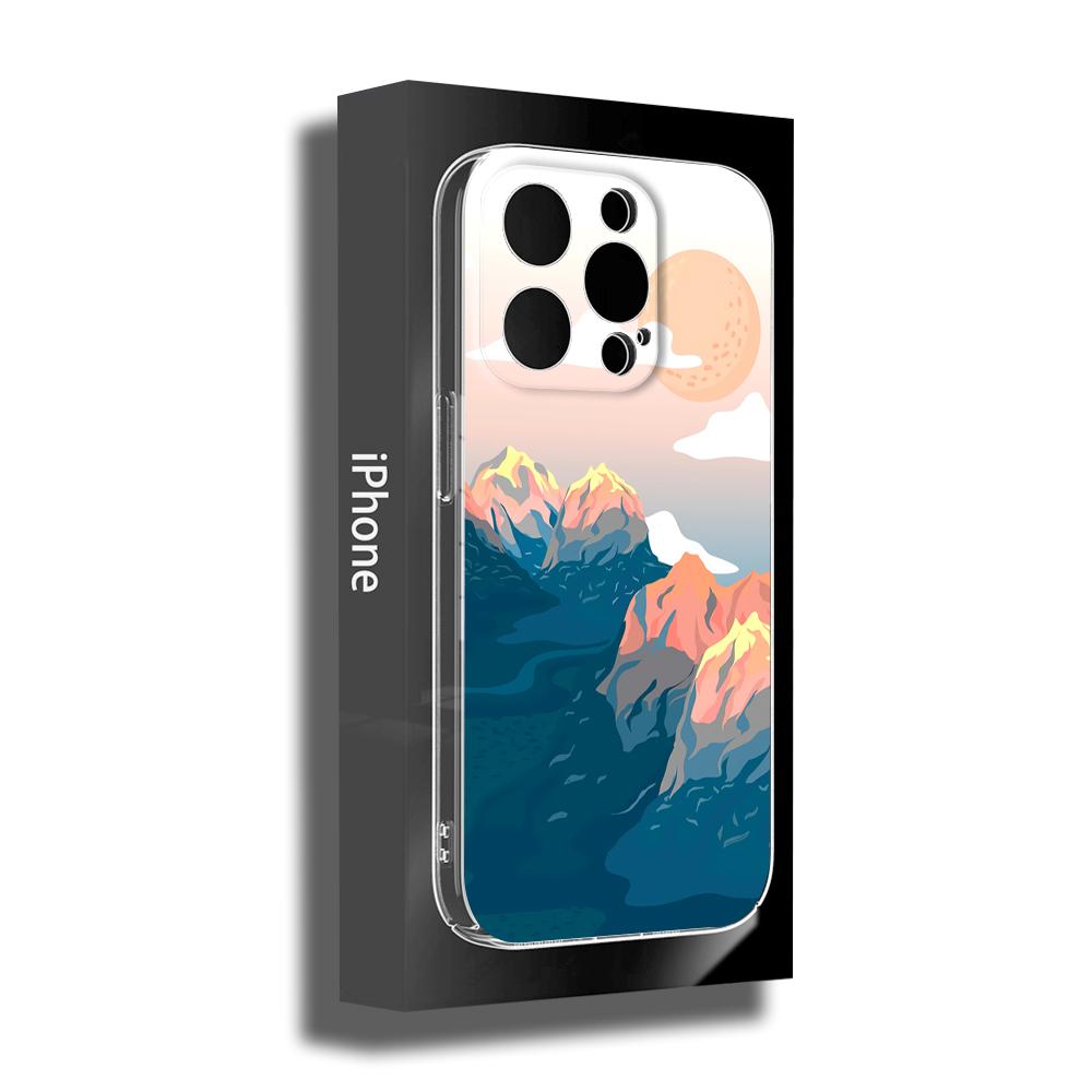 Чехол для телефона с горным пейзажем и пейзажем для iPhone 14 11 12 Pro 8 7Plus SE X Pro 14 MAX 13 MINI XR XS iphone 14, мягкие чехлы для телефонов