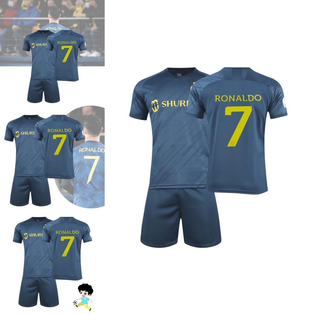 22-23 Победоносная команда Саудовской Аравии Футбольная майка Роналду 7 Детская футбольная форма Напечатанный номер