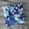 Blue Geometric Plaid Pattern Pillowcase Car Ornaments Office Living Room Sofa Home Pillowcase