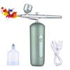 Portable Airbrush with Compressor Handheld Cordless Air Brush Pen Dual-Action 2-level Adjustable