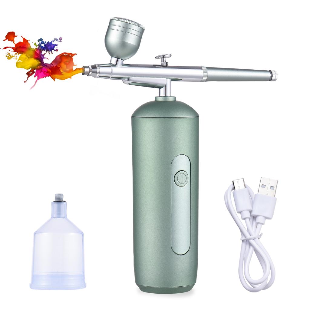 Portable Airbrush with Compressor Handheld Cordless Air Brush Pen Dual-Action 2-level Adjustable