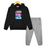 Kpop Demon Hunters Anime Hoodie Fleece Sweatshirt Autumn Boy Girl Hooded Sets Jacket 2pcs Pullover+pant Kids Boutique Clothes