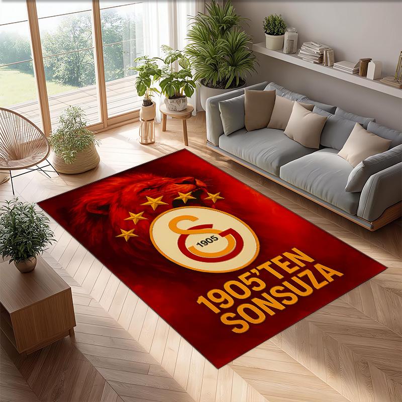 football Printed Flannel Area Rug Non Slip Soft Polyester Floor Carpet Indoor Decor Mat for Bedroom Living Room Sofa