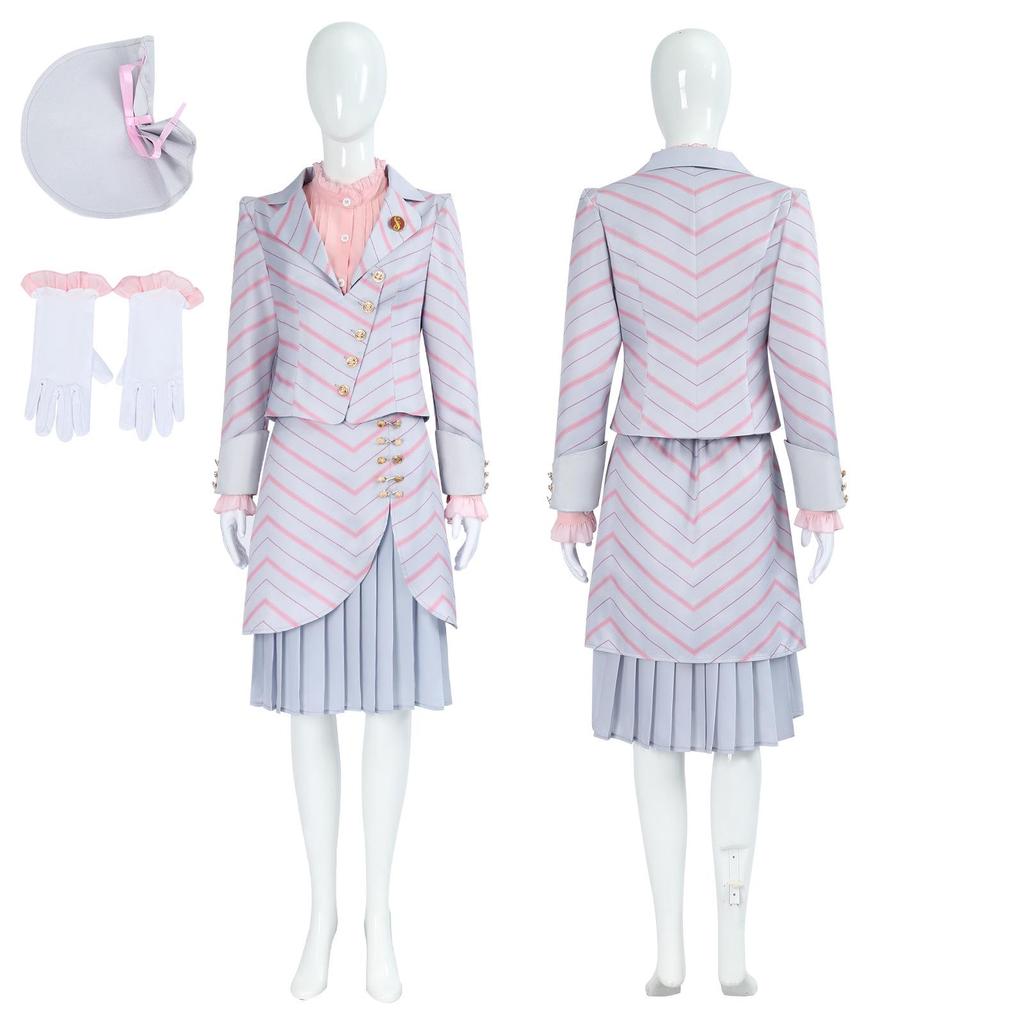 Эльфаба и Глинда Костюм Злой Ведьмы для косплея на Хэллоуин - Волшебное розовое платье и мантия