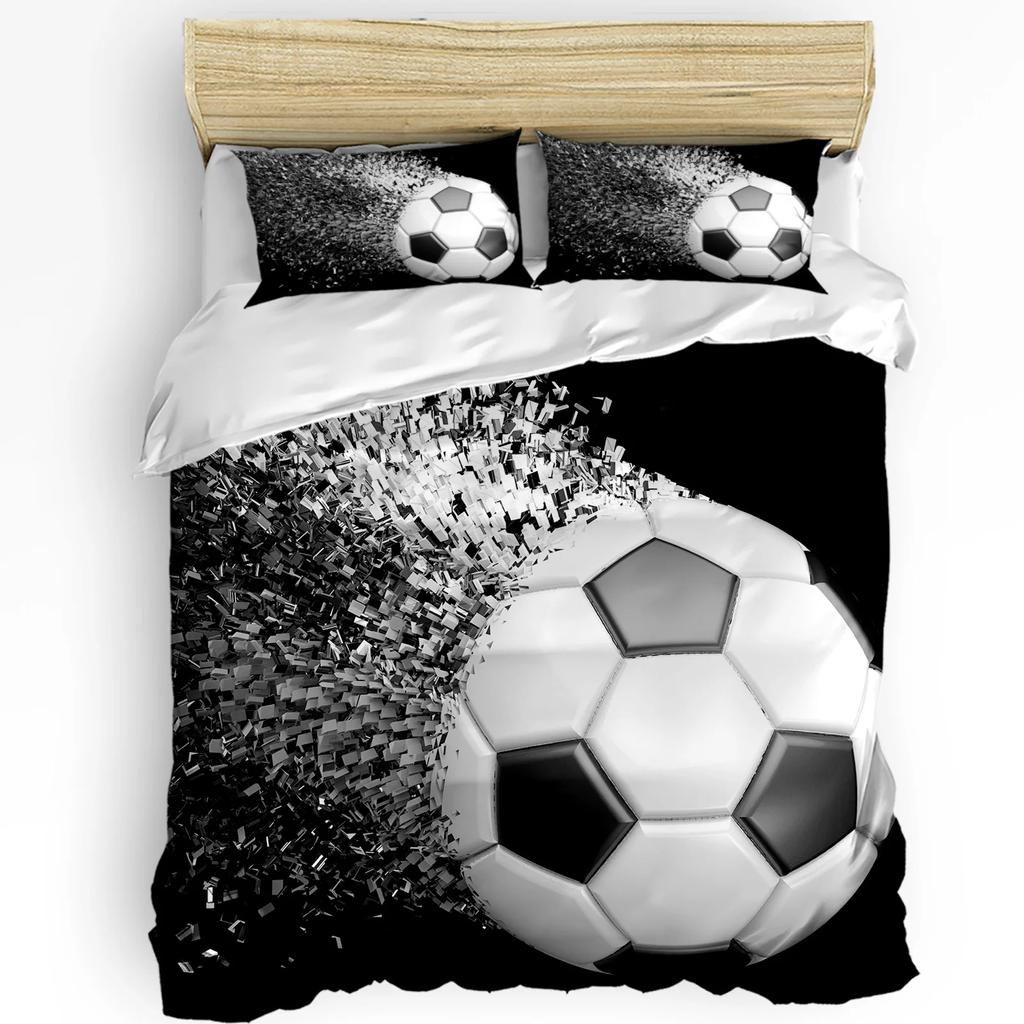 Soccer Football Game Printed Comfort Duvet Cover Pillow Case Home Textile Quilt Cover Boy Kid Teen Girl Luxury 3pcs Bedding Set