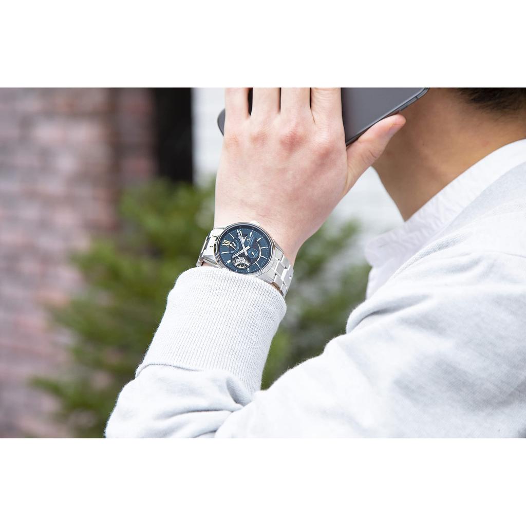 [ORIENT STAR] Мужские автоматические часы с современным скелетонизированным японским механизмом, открытым сердцем, зеленым циферблатом RK-AV0114E, 2 года гарантии