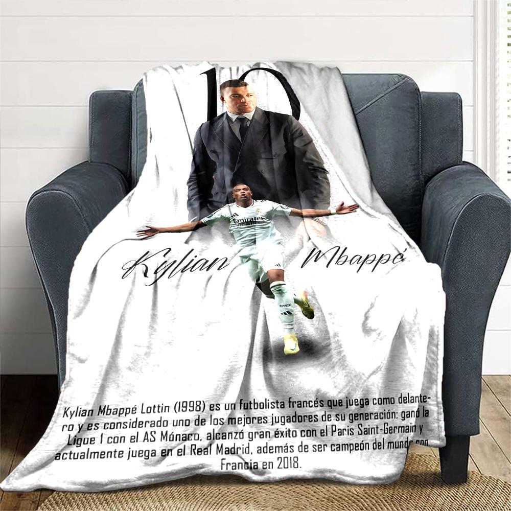 Mbappe Celebration Moment Blanket Comfortable Suitable for Bedding Sofa Couch All-Season Use Digital Print Ideal Gift for Friends Family Couples Picni