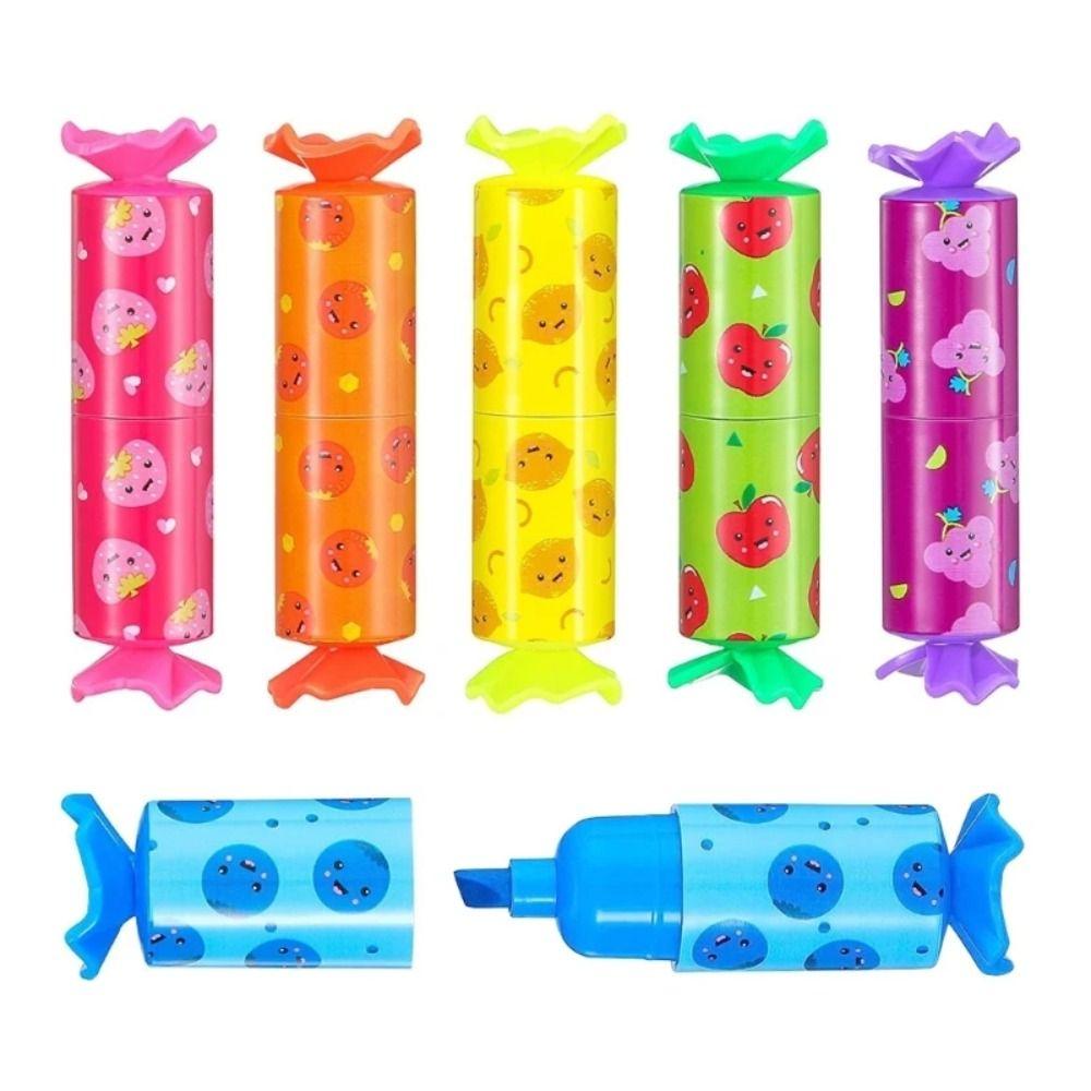 1/6 шт. Мини Хайлайтер Конфетка Студенческие Канцелярские Товары Милый Флуоресцентный Pe Студент