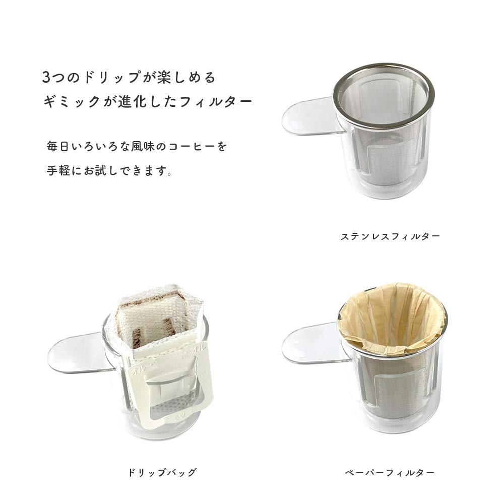 Oceanrich Plus Automatic Drip Coffee Maker 250ml Stainless Filter Drip Back 2Way Compatible Model Black