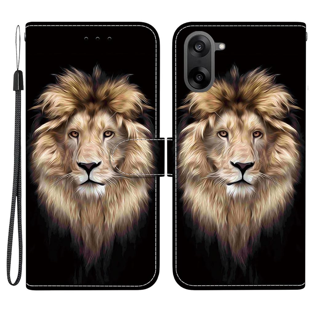 Для OnePlus Nord CE5 5G Чехол с принтом Кожаный откидной кошелек Чехол для телефона со шнурком