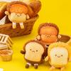 Stuffed Toy Cute Decoration Dual-use Toast Bread Pendant Plush Key Chain Brooch Key Charms