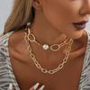 Trendy Fall 2023 Womens Necklace Featuring Unique Aluminum Chain And Faux Pearl Accents