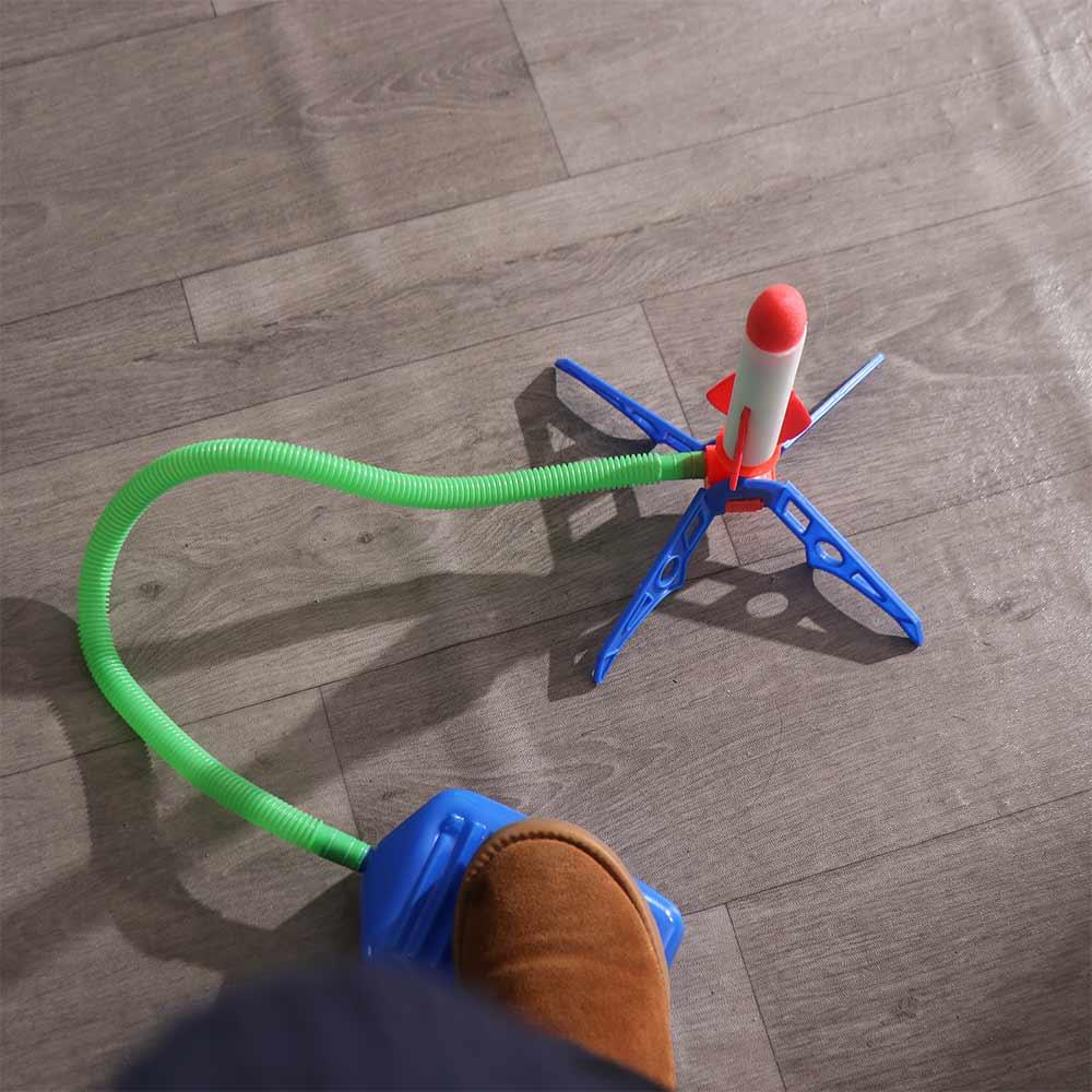 A Rocket Launcher Toys Foot Transmitter Foot-stepping Rocket Toys Flash Launch Rocket Small Rockets