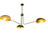 Brass Pendant Light with Three Arms Modern Ceiling Light for Kitchen Living Room Bathroom