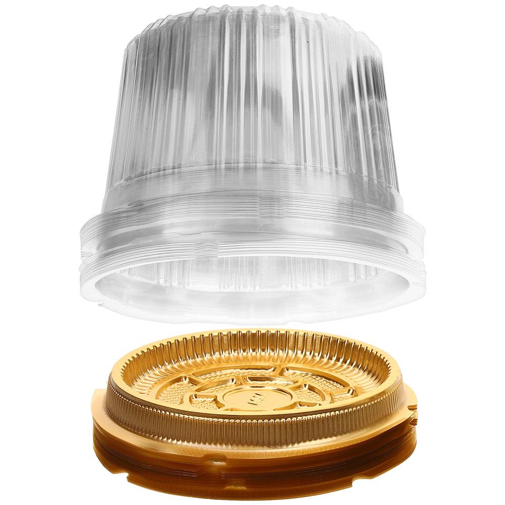 50 Pcs Cake Box Containers with Lids Packing Holder Slice Disposable Carrier Golden Boxes Clear Child