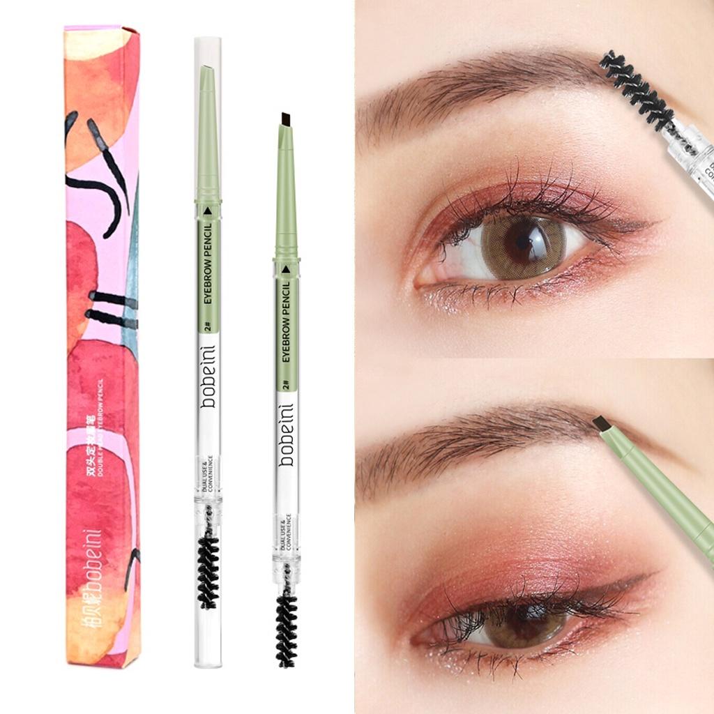 Double Head Eyebrow Pencil Thin Head Waterproof, Sweat Resistant, Non-smudgeon Natural Three-dimensional Lasting Student Cosmetics Beauty Products