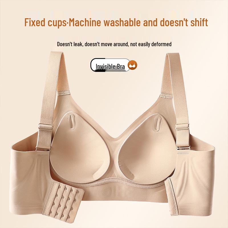Бесшовный бюстгальтер с мягкой поддержкой, предотвращающий провисание, с гелевой спинкой для женщин - Большой размер