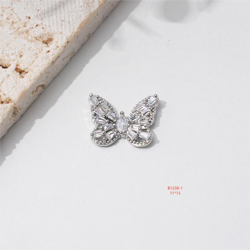 LZ16 Роскошные металлические бабочки из циркония для ногтей