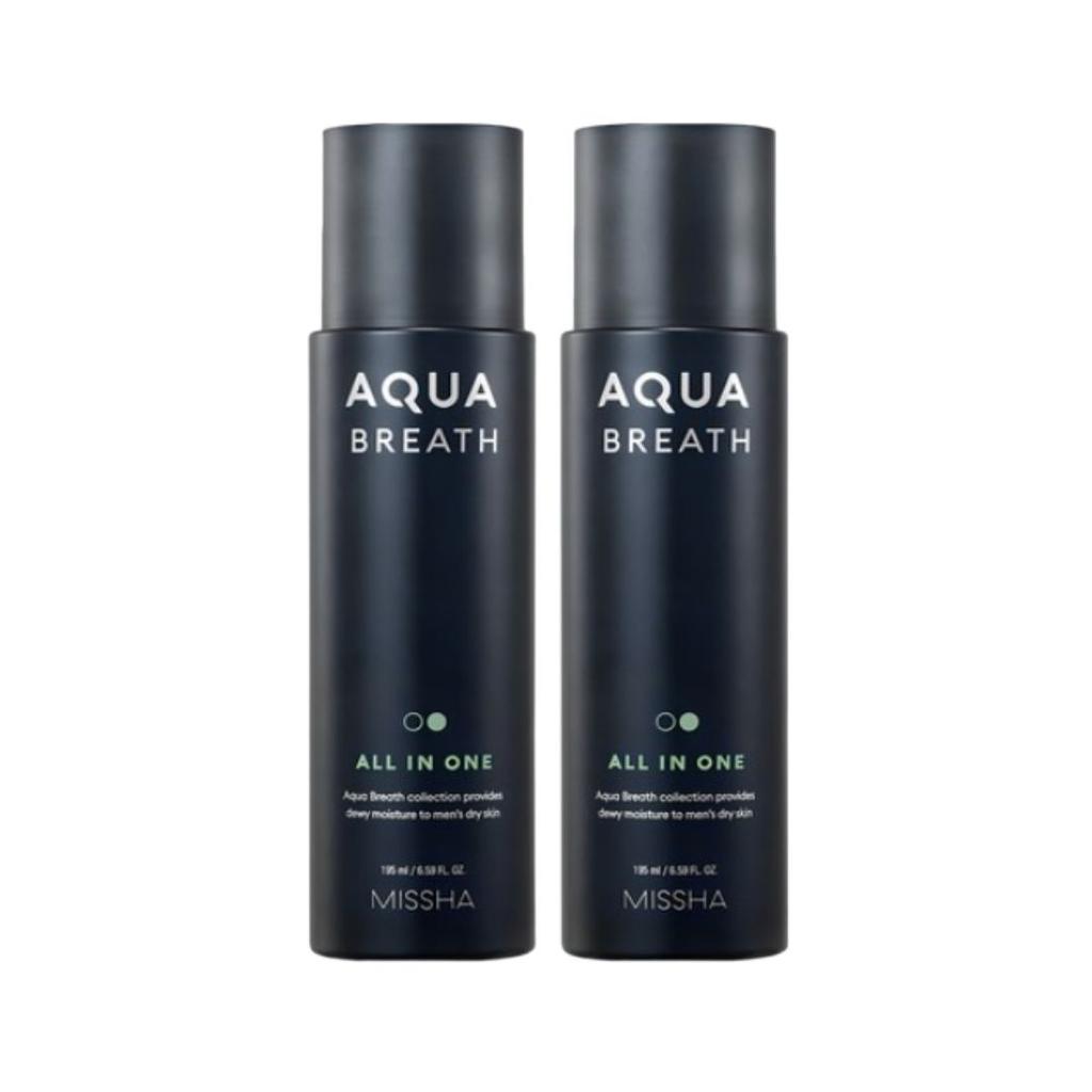 MISSHA For Men Aqua Breath All-in-One Hydrating & Soothing Skincare Lotion 195ml x 2