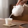 Ceramic White Porcelain Teapot Light Luxury Single Pot Household Tea Brewing Kettle Kitchen