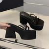 Women Slippers Wedges Slippers Women Outside11cm Super High Heels Height Increasing Shoes Womens Luxury Sandals Women Designers