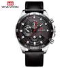 Sport Watch For Men Fashion Quartz Clock Top Brand Luxury Military Stainless Steel Waterproof Chronograph Leather Strap Wrist Watch