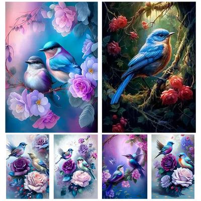 5D DIY Diamond New Flower and Bird Animal Diamond Вышивка Мозаика Ювелирные Изделия Вышивка Крестом Вышивка Украшения Дома Подарок
