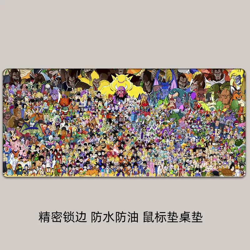 Водонепроницаемый и Нескользящий Кожаный Коврик для Мыши Креативный Мультяшный Dragon Ball Печать Высокой Четкости Увеличенный Сон Гоку Компьютерный Офисный Настольный Коврик Коврик для Ноутбука