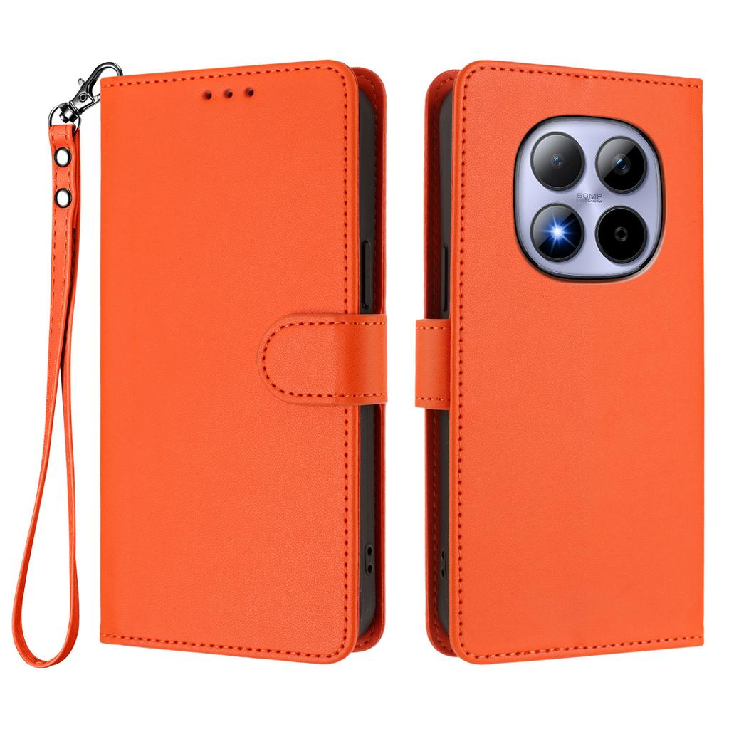 For Xiaomi Redmi Note 15 Pro 5G Leather Case Wallet Stand Phone Cover with Wrist Strap