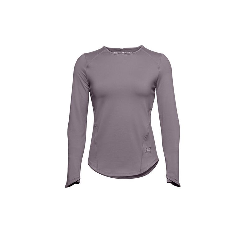 Under Armour Футболка Infused Meridian Crew с длинным рукавом, однотонная, повседневная, спортивная, дышащая, прямого кроя, с круглым вырезом, женская, топы 1360568-585