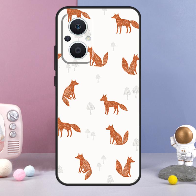 Мультяшные лисы Животное Чехол Для OPPO Reno 11 F 12F 13F 14F 10 12 13 14 Pro 7 8 Lite OPPO Find X9 X6 X5 X8 Pro Чехол