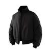 Men S Cropped Stand Collar Solid Color Plus Size Pilot Jacket