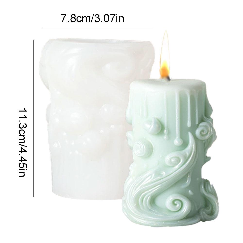 3D форма для свечи-столба, инструмент для изготовления ароматических свечей, силиконовая форма для свадебного декора, рельефный гипсовый цветок, подарки на день рождения