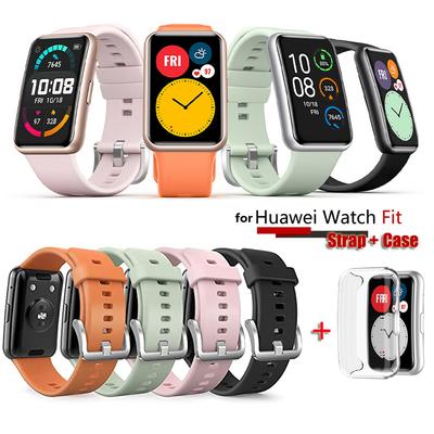 Ремешки для часов Huawei Watch Fit Strap Силиконовый сменный ремешок для Huawei Watch Fit новый ремешок Correa Bracelet