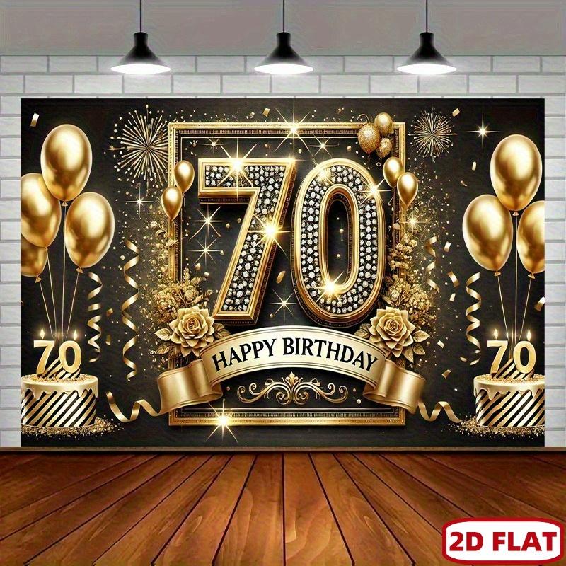 Luxurious 70th Birthday Celebration Banner - Party Decoration, Suitable for Homes, Gardens, Studios and Outdoor Events