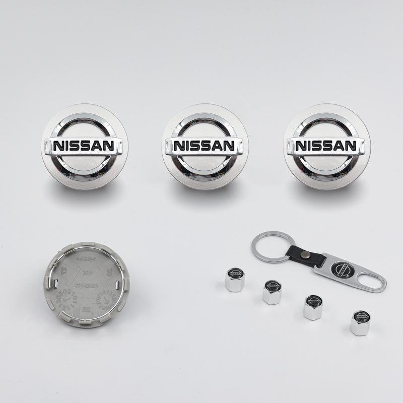 Центральная заглушка колеса Nissan: Пластиковая эмблема 60 мм для Sylphy, Teana, Bluebird.