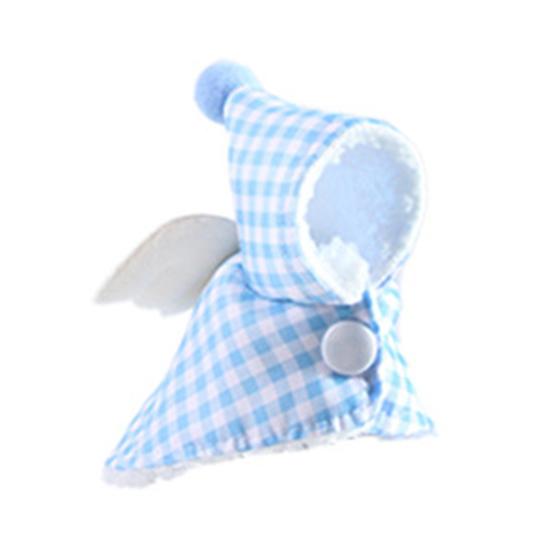 Попугай Теплая накидка Плюшевые птицы Верхняя одежда Пушистая клетчатая Мелкие животные Уютный плащ для зимы Аксессуар для костюма питомца