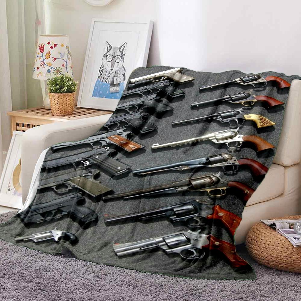 Gun Control Flannel Blanket Throw Blanket Soft Warm Sofa Bed Camping Car home Decor Unique Christmas Gift C9301475