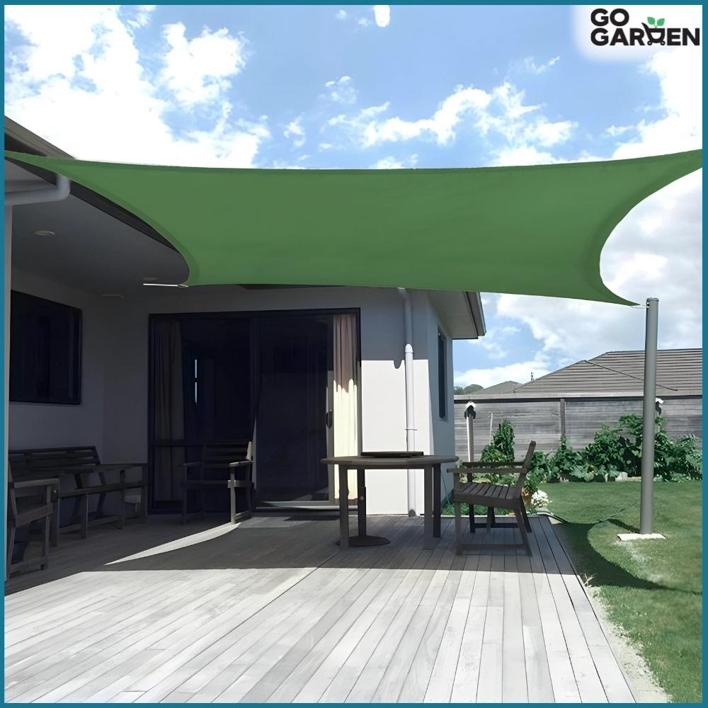 Sail Canopy Shade UV Protection Material For Garden Green 3X2