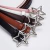 Adjustable Alloy Star Buckle Thin Waist Belt Vintage Style Belt Hot Girls Women Waist Belt for Coat Skirts Jeans