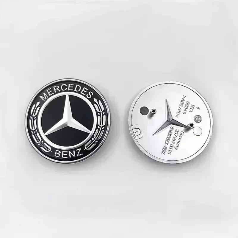 Car Engine Logo Metal Flat Hood Emblem Front Badge Accessories For Mercedes Benz AMG W204 W205 W203 W211 W212 W213 W201 W210 aqq123 FKL4