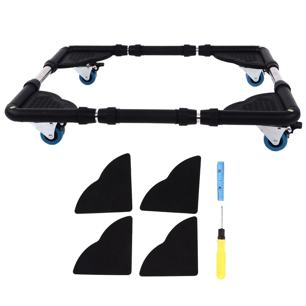 Мобильная роликовая регулируемая мебельная тележка для стиральной машины, стойка для тяжелой передвижной тележки черного цвета