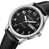 L LAVAREDO Men's Simple Analog Wristwatch Date Day Waterproof Slim Leather Band Lightweight Stylish Unisex