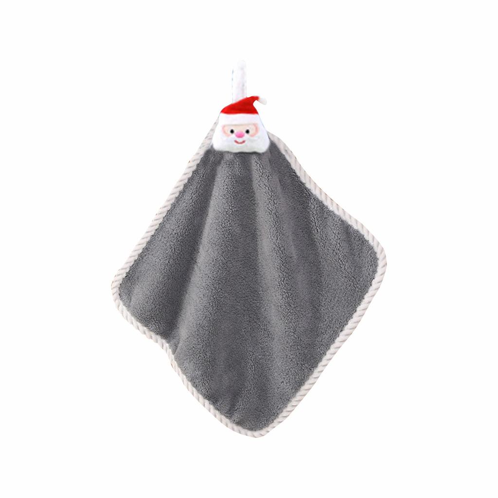 Мягкое и милое полотенце для рук с изображением Санта-Клауса из кораллового бархата