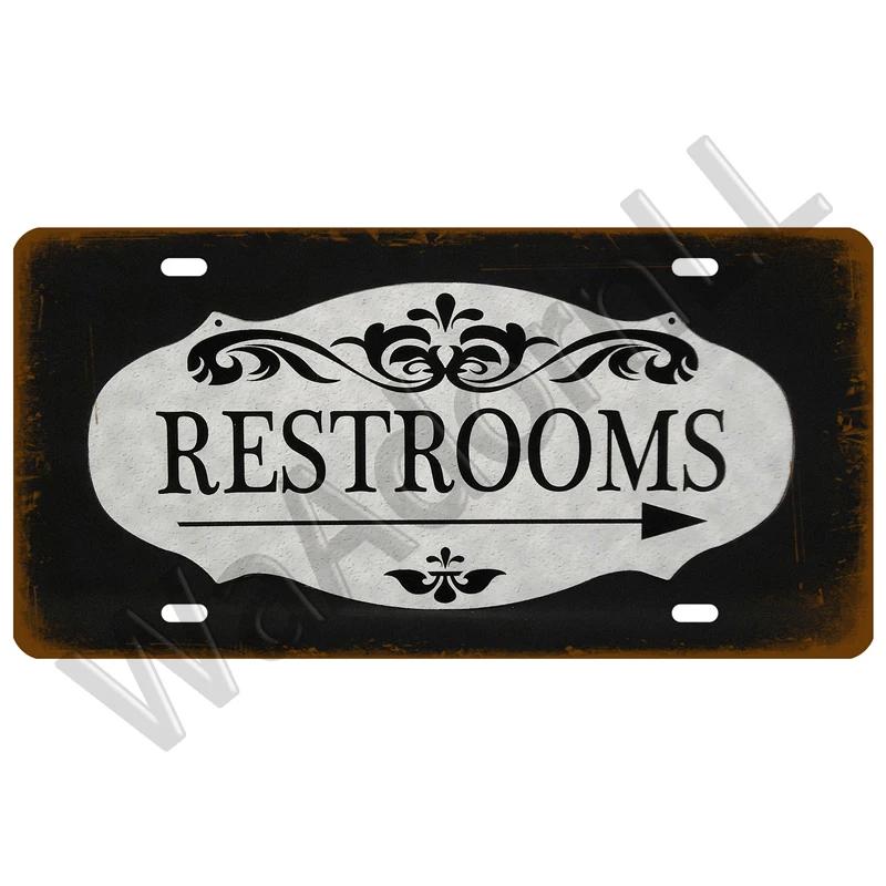 Винтажная жестяная табличка Toile Smile Welcome WIFI D Ретро Металлическая художественная пластина для декора стены магазина Туалеты Дорожный указатель