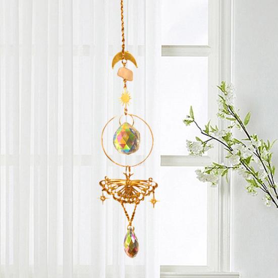 Sparkling Sun Catcher with Chain Reflective Stunning Visual Effect Vibrant Color Window Hanging Pendant Party Decoration