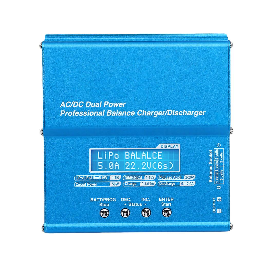 Balance Charger Discharger with LCD Display for 1 6S LiPo LiHV LiFe 1 15S NiMH Batteries
