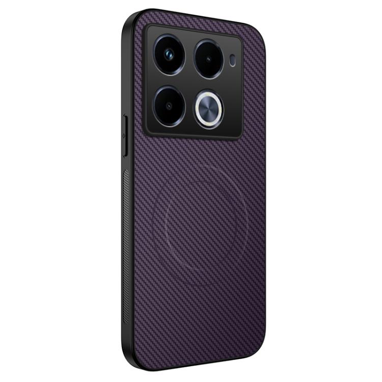 TQ Series Magnetic Carbon Fiber Texture PC Hybrid TPU Phone Case For Infinix Note 60 Ultra 5G, Anti-Slip Slim Protective Cover