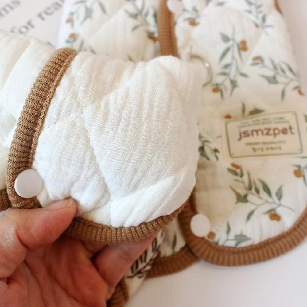 Новая милая одежда для питомцев с принтом кролика, зимняя теплая, товары для питомцев, пальто для плюшевого мишки с бархатной курткой, одежда для щенков, жилет, подарок