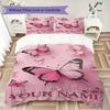 Custom Name Butterfly Fantasy Bedding,Quilt Set Quilt Cover Pillowcase Home Birthday Gift(1 * duvet cover + 2 * pillowcase, without core)_lx